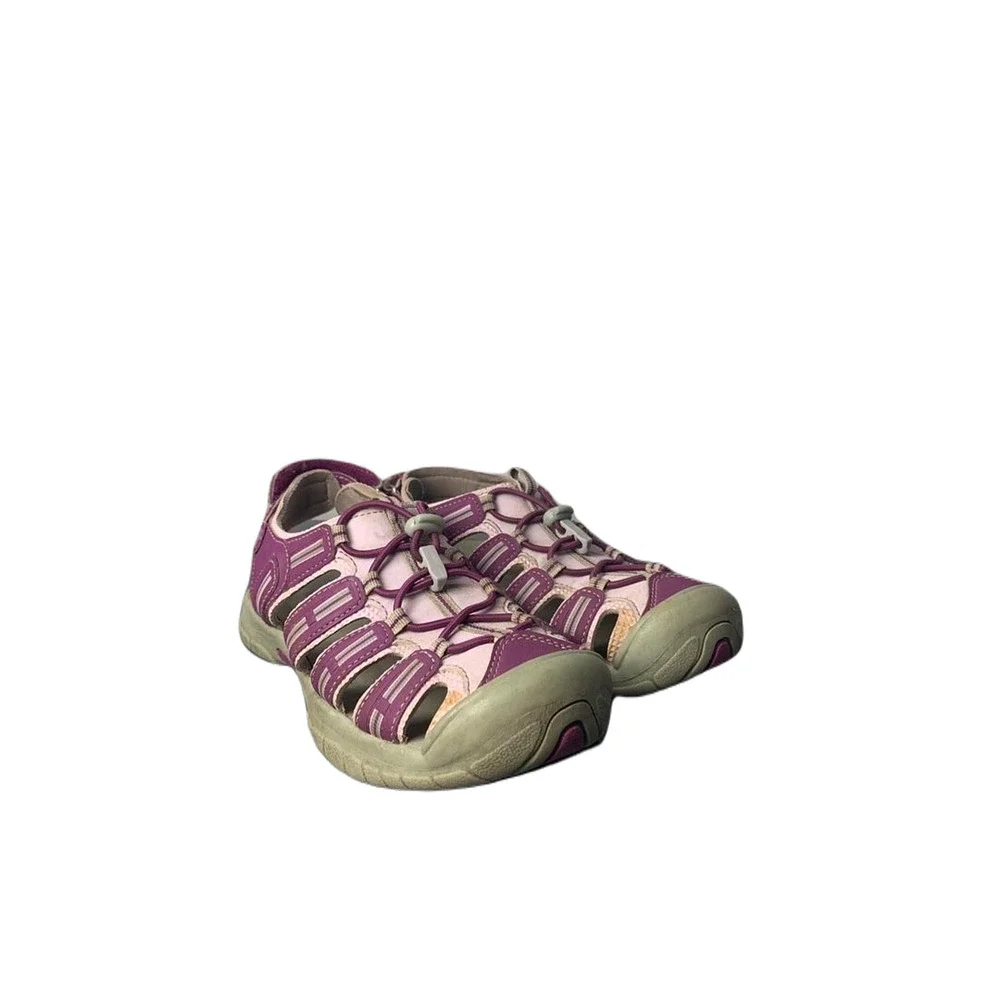 Khombu Girls Water Sandals Size 3 Purple & Pink with Adjustable Strap